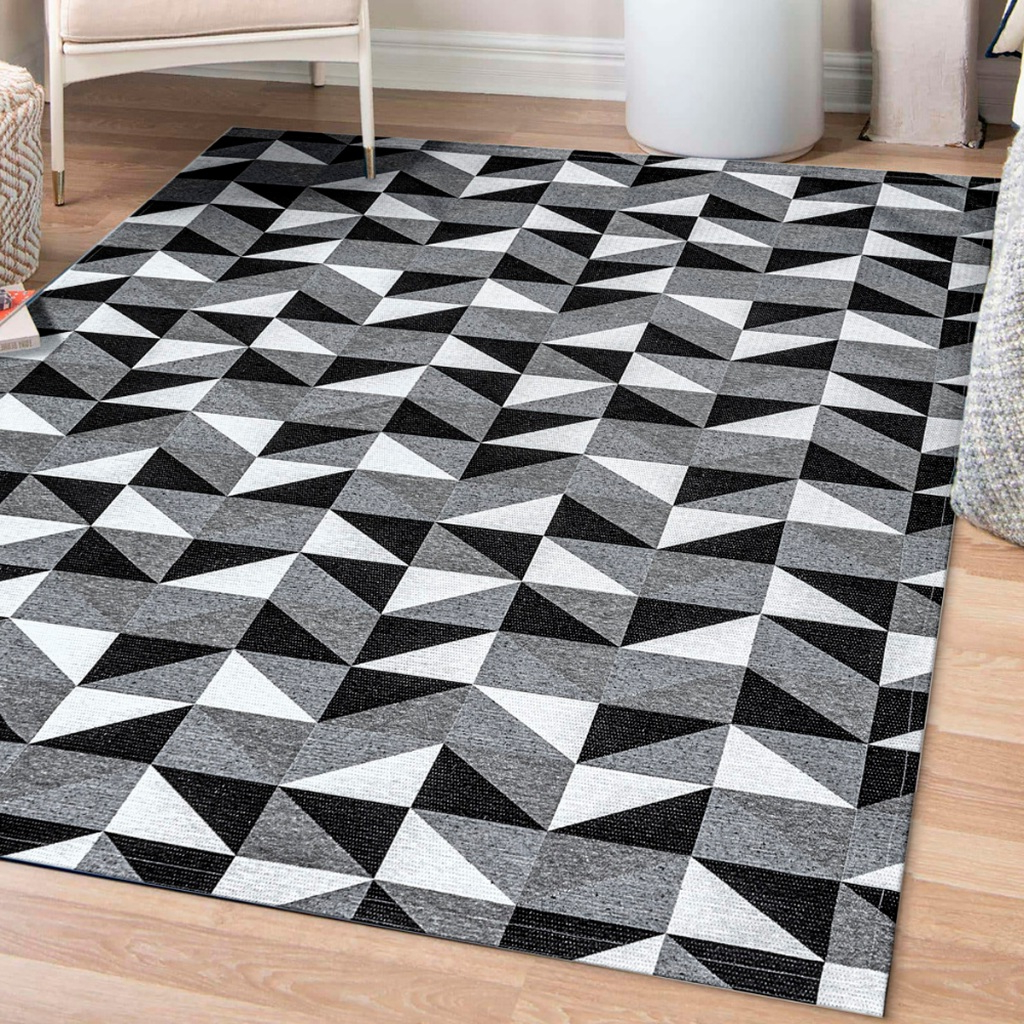 Tapete Sala 2,00 m x 1,40 m Antiderrapante Geométrico Sala Escritório Quarto Decorativo em Oferta na Shopee
