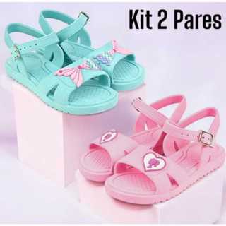 Kit 2 Pares Sandália Infantil para Meninas Confortável em Oferta na Shopee