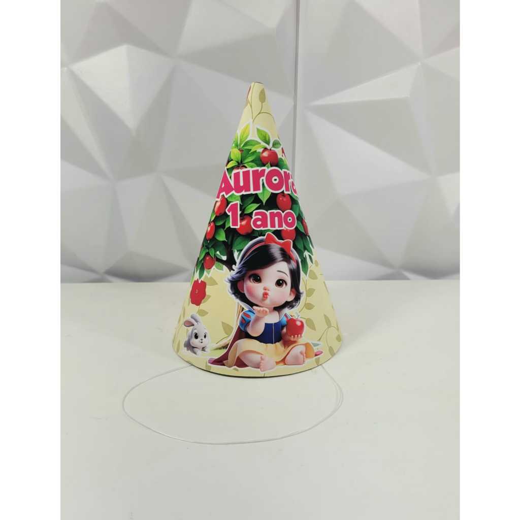 CHAPÉU BRANCA DE NEVE BABY/CHAPEUZINHO PERSONALIZADO/LEMBRANCINHA DE ANIVERSÁRIO