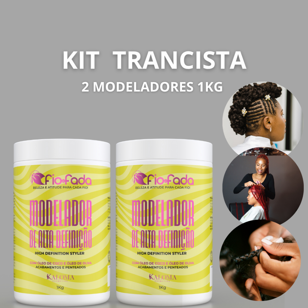 Kit Trancista – Fio de Fada | 2 Modeladores de Alta Definição 1kg - Pomada modeladora