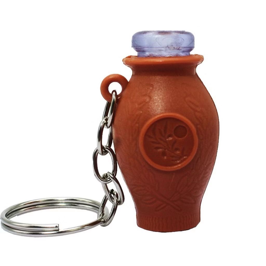 50 Chaveiro Botija Porta Óleo de Unção Cor de Barro