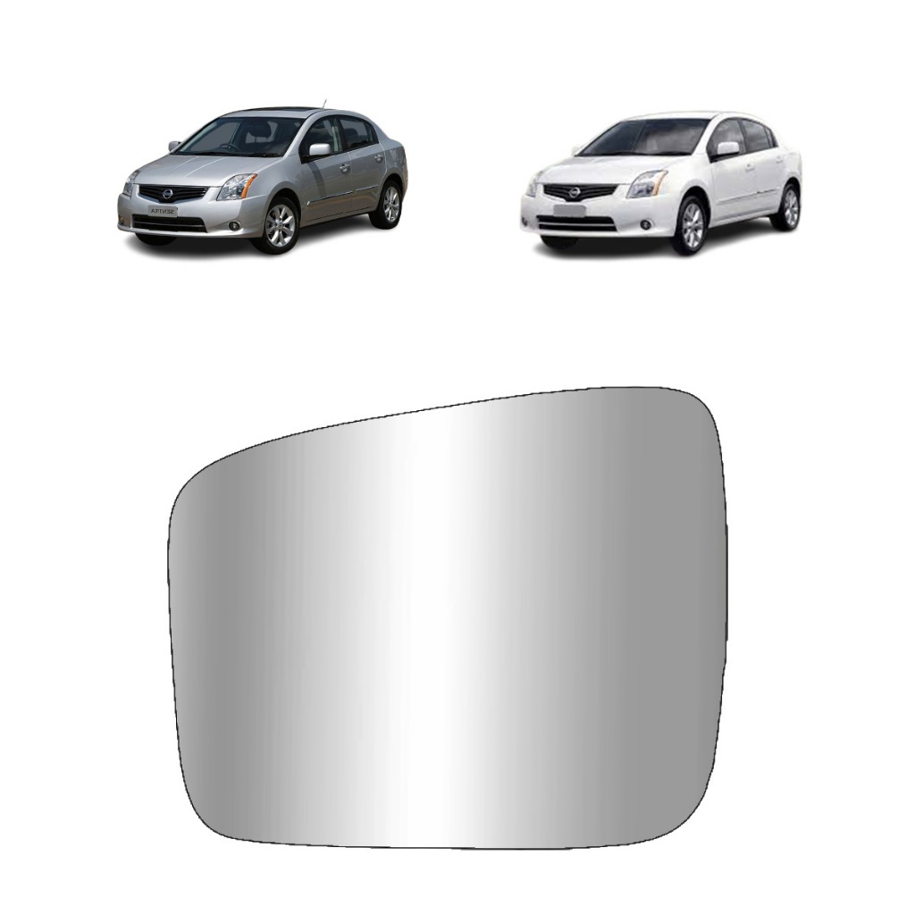 REFIL LENTE ESPELHO RETROVISOR NISSAN SENTRA 2010 A 2012 LADO ESQUERDO