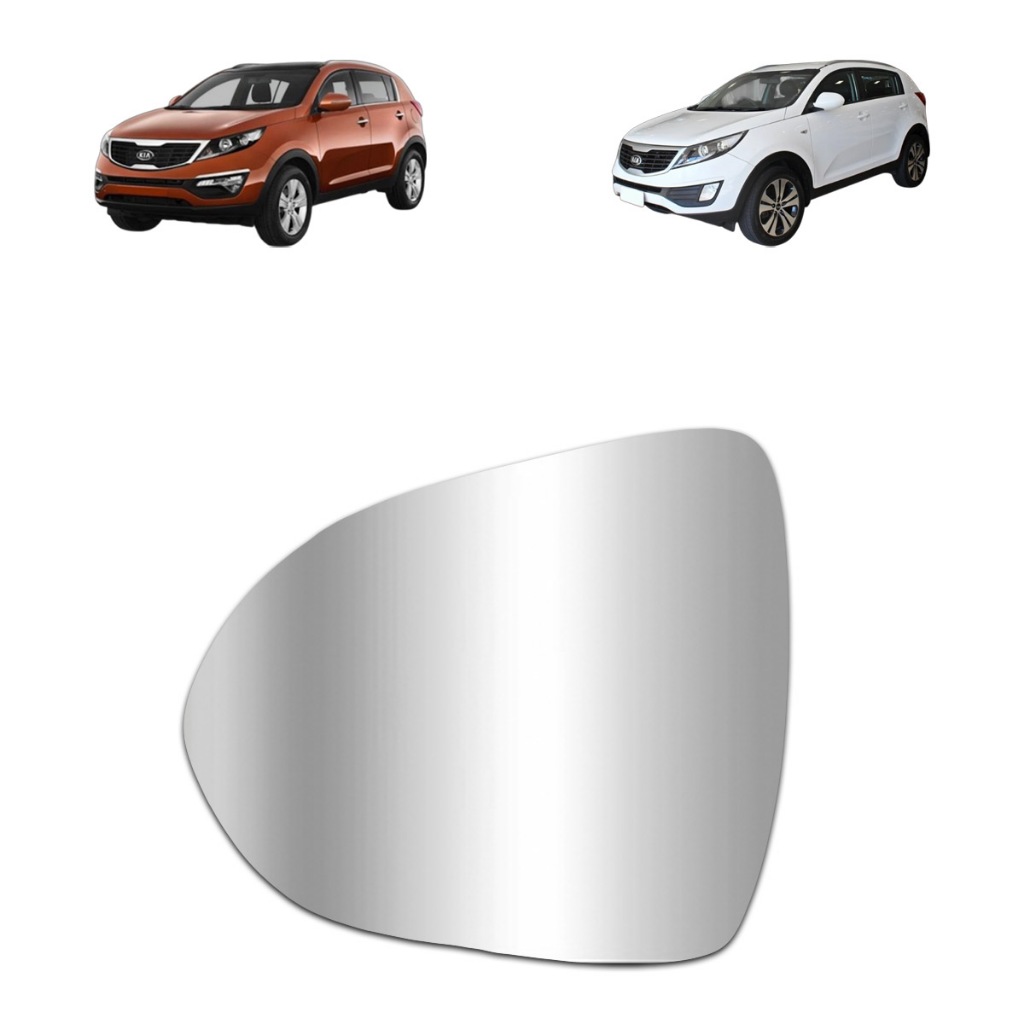 REFIL LENTE ESPELHO RETROVISOR KIA SPORTAGE 2013 A 2019 LADO ESQUERDO