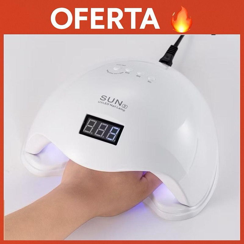 Cabine UV/LED Digital 48W para Unhas em Gel e Acrílico – Secador Profissional com Timer para Manicure e Pedicure