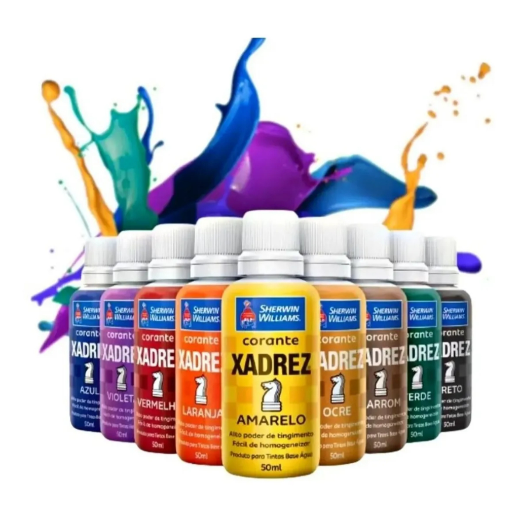 Corante Líquido Xadrez 50 Ml Tinta Alto Poder de Tingimento Ótimo Rendimento Sherwin-Willians