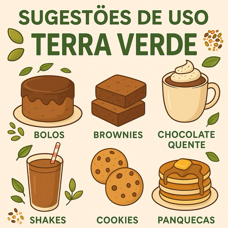 Cacau em Pó Natural 1kg - 100% Puro, Sem Açúcar - Terra Verde