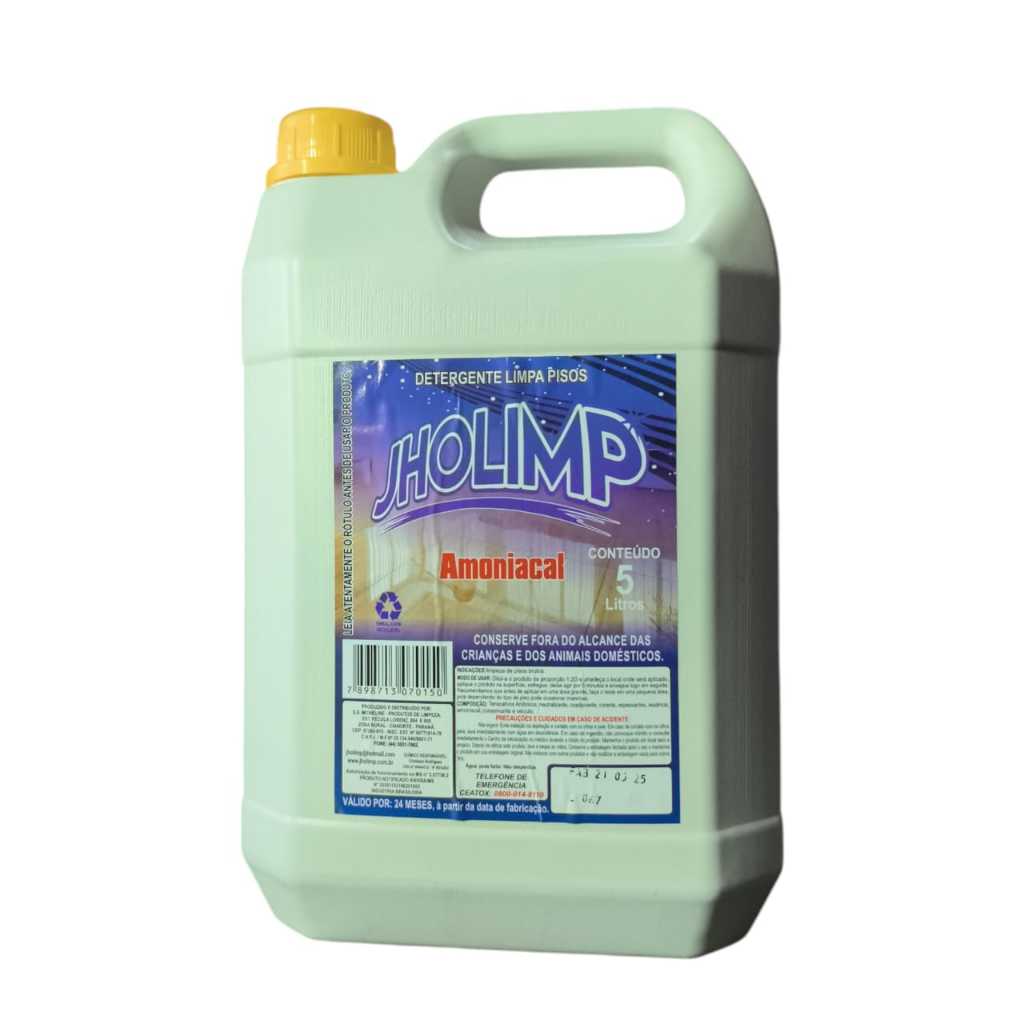 Detergente Limpa Pisos Amoniacal 5L Jholimp em Oferta na Shopee