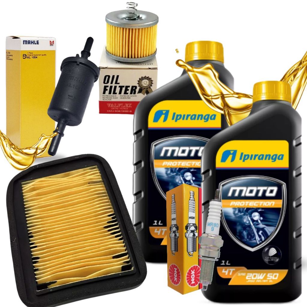 Kit Revisão Para Crosser 150 / Factor 150 Troca Óleo 20w50 Filtros e Vela Ngk