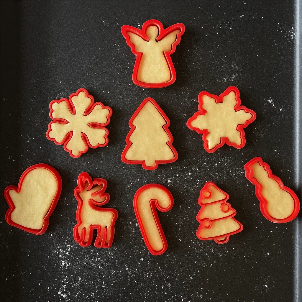Kit Cortador Tema Natal Confeitaria Biscoito Bolacha Moldes Criativos Cookie Festa Presente Cozinha Formas Eventos