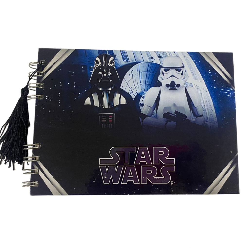 "Livro de Colorir Star Wars - 50 Páginas A5, Capa Dura Laminada, Papel 90g | Para Fãs da Saga!"