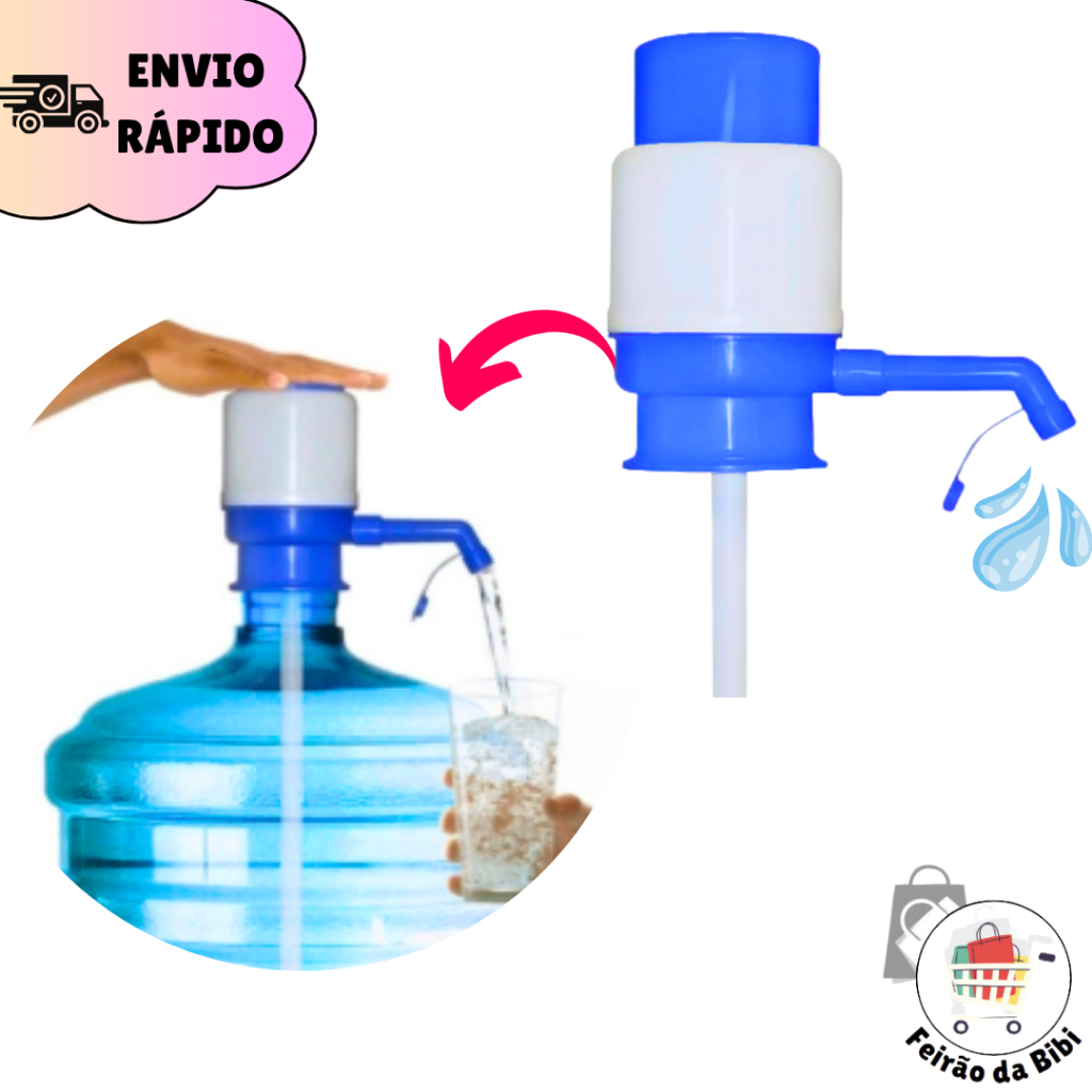 Bomba para Galão Manual Garrafão Prático Utensílios Cozinha Plástico