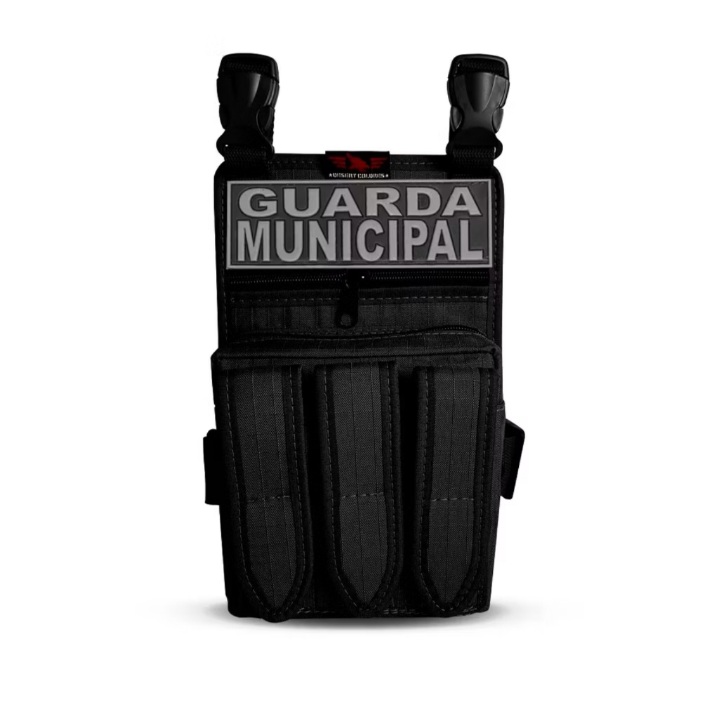 Kit Guarda Municipal Bornal Tático De Perna + Emborrachado(Tarjeta)