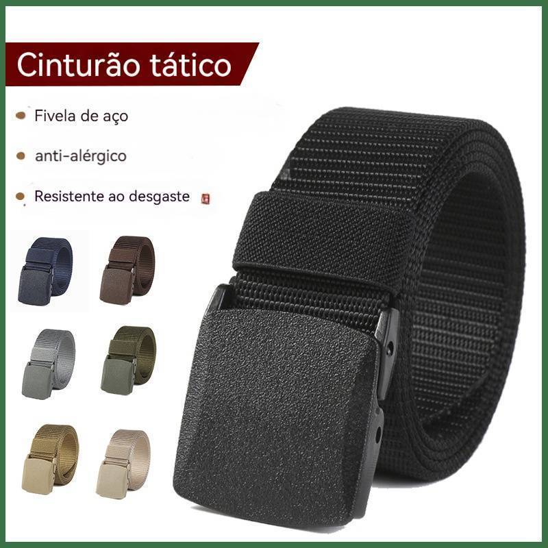 Promoção KIT Fixador rápido moda Cinto homem Tático de Nylon com Fivela Automática Ajustáv...