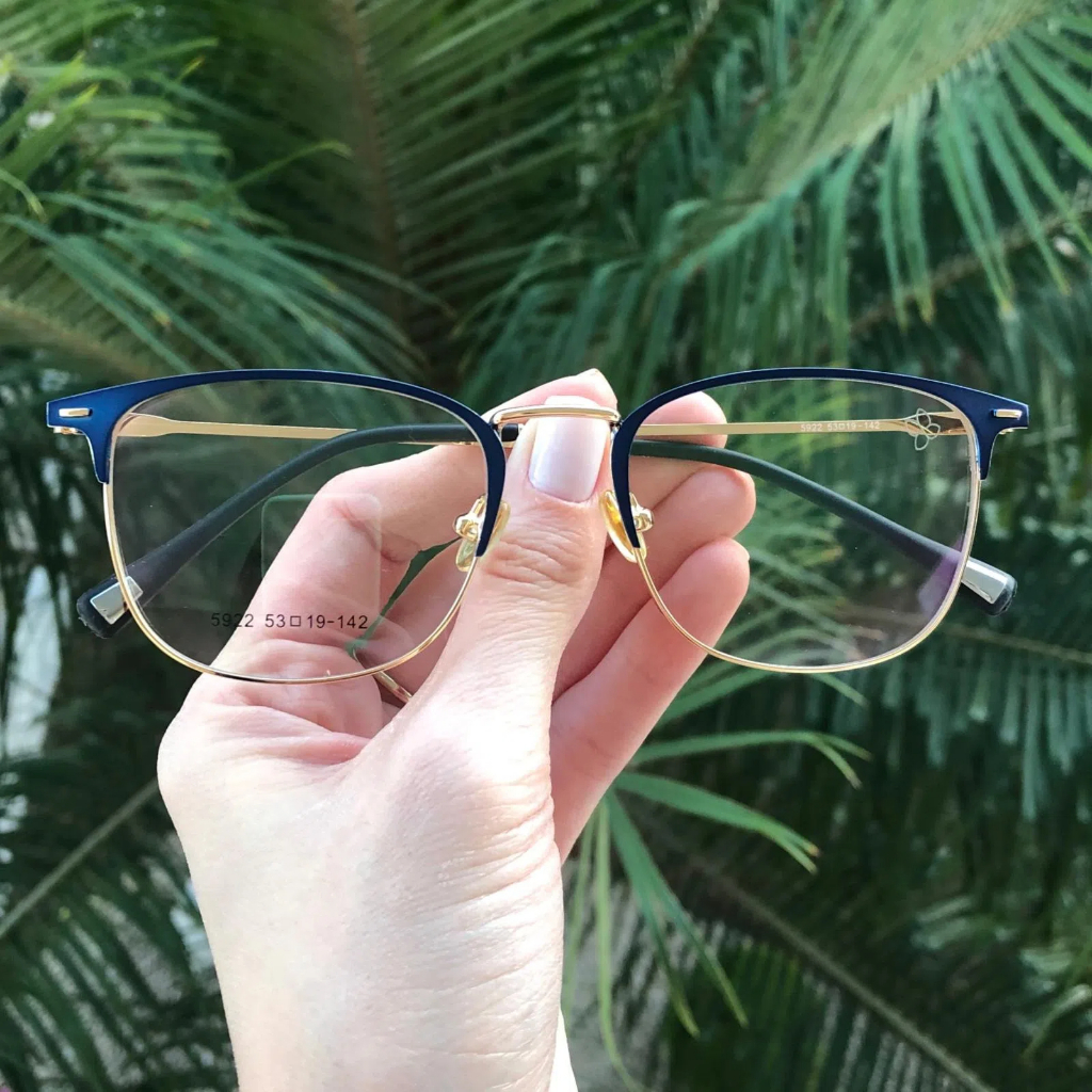 Armação de Óculos Para Grau Feminino Metal Surreal de linda em Oferta na Shopee
