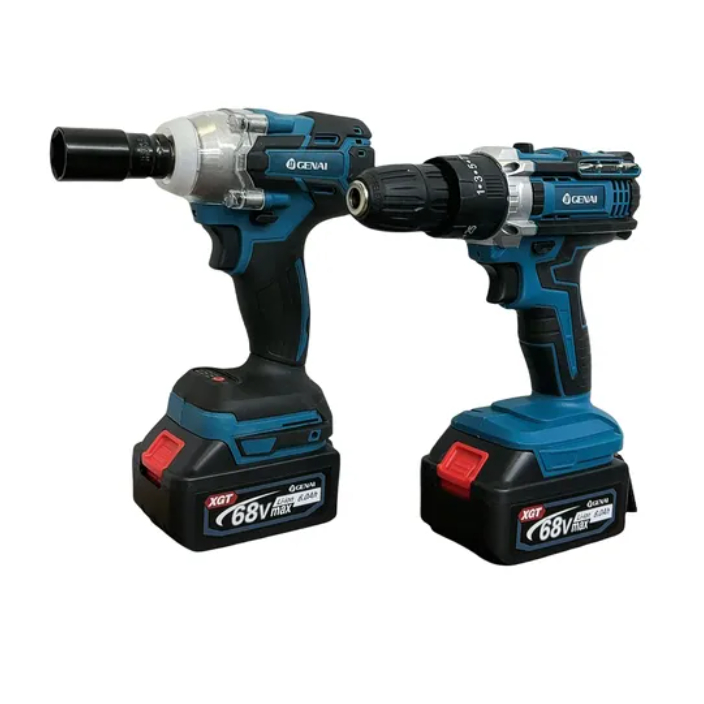 Kit Parafasudeira + Chave De Impacto 68v Portátil Recarregável