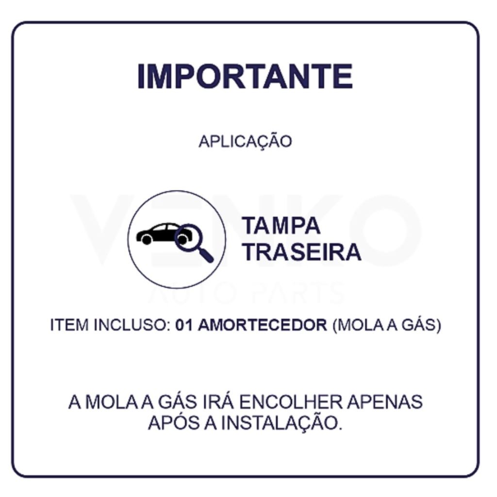 AMORTECEDOR DE PORTA MALA NISSAN MARCH 2011/2018 — imagem 2 de 2