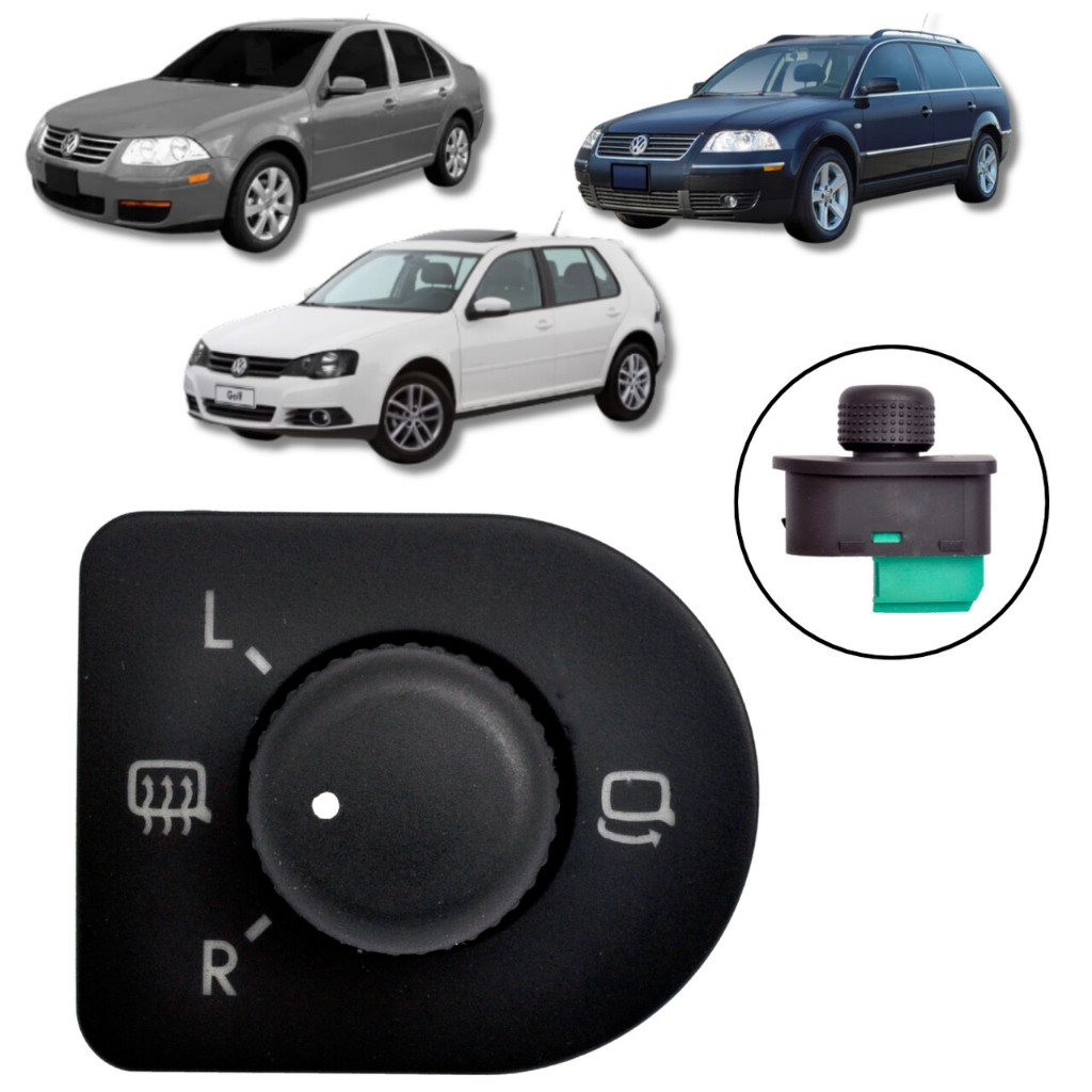 INTERRUPTOR RETROVISOR ELETRICO VW GOLF 1999/2014 em Oferta na Shopee