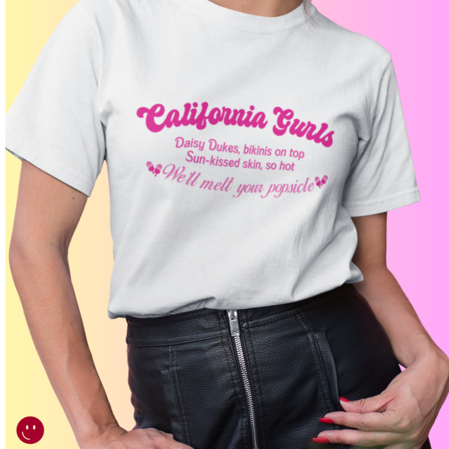 Camiseta Unissex Basica Estampada Música California Gurls Vintage Katy Perry - 100% Algodão