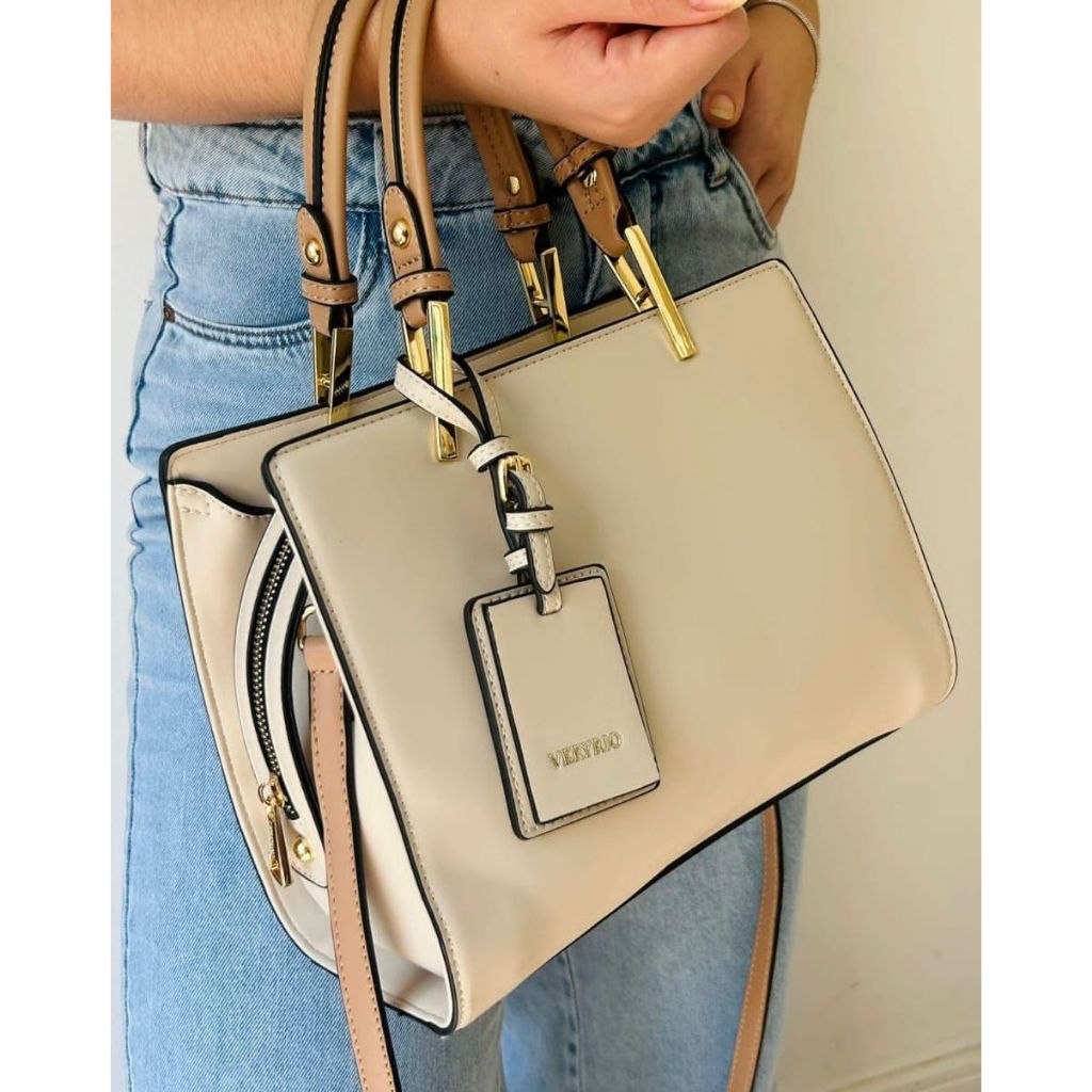 Bolsa Feminina Baú Veryrio Couro de Luxo Elegante Fashion Alça de Ombro e Transversal Trabalho Casual Espaçosa