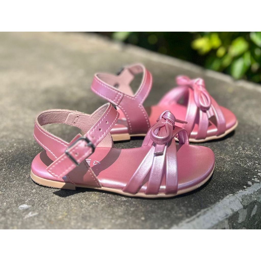 Sandália Infantil Rosa Brilhante Mini Sua Cia em Oferta na Shopee