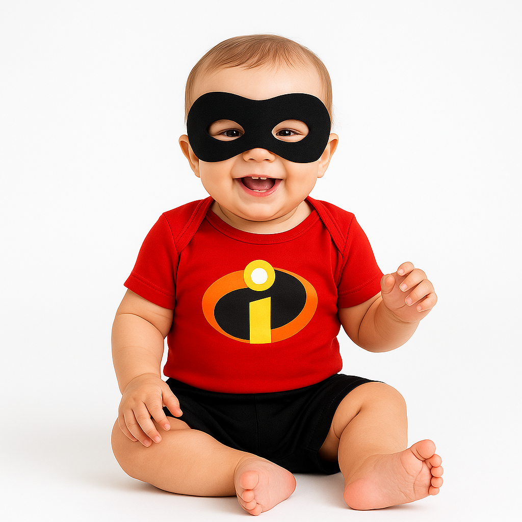 Body Bebê Infantil Mêsversário Temático Os Incríveis Super Confortável Promoção