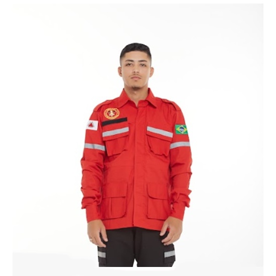 Gandola RipStop Vermelha Com Refletivo Brigada Profissional em Oferta na Shopee