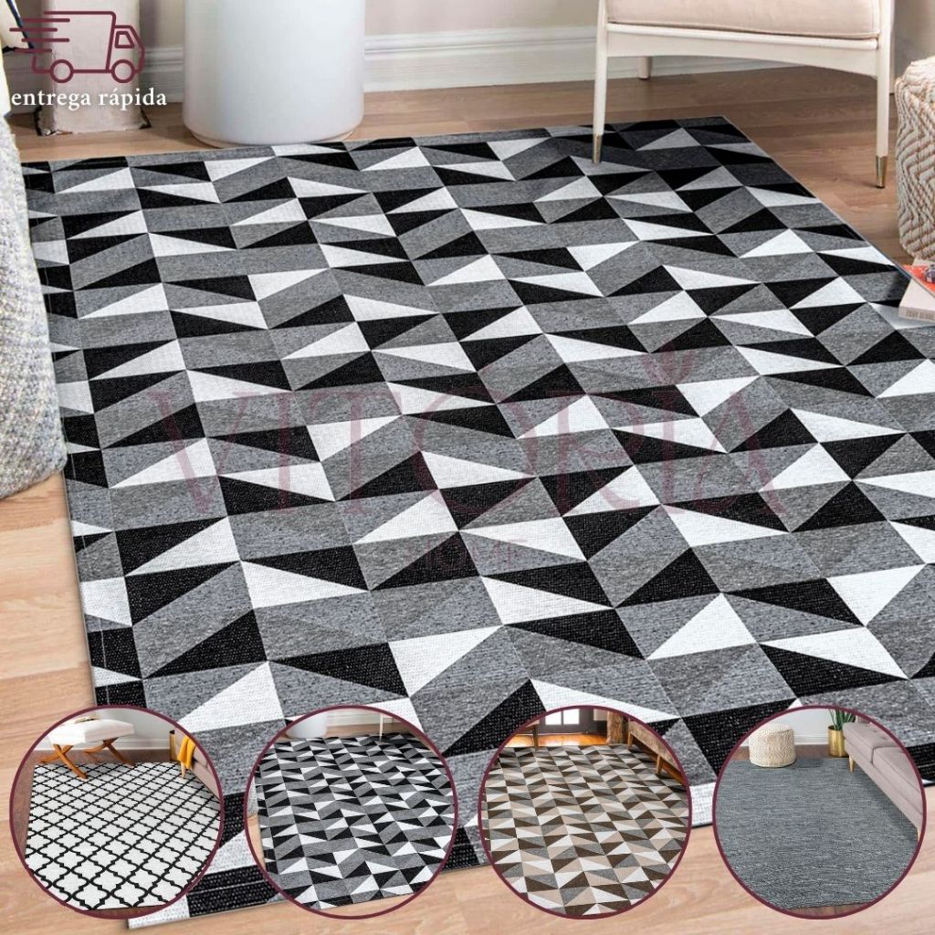 Tapete Sala Quarto Jacquard 2,00m x 1,40m Promoção