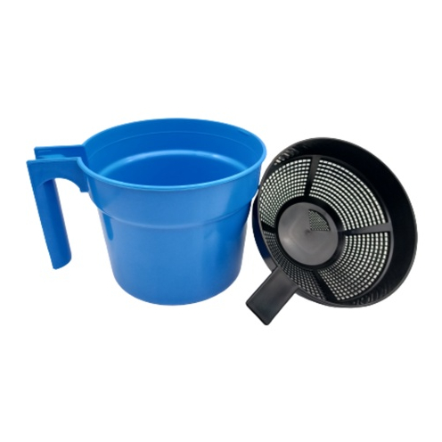 Caneca de Fundo Preto para Teste de Mastite Mamite  1 Litro Plastico com Tela para Leite Ordenha