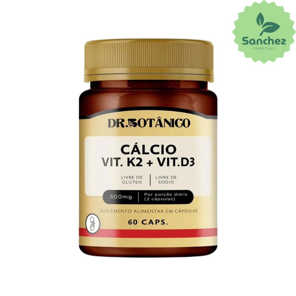 CÁLCIO + VIT K + VIT D3 500MG 60 CAPSULAS DR BOTANICO