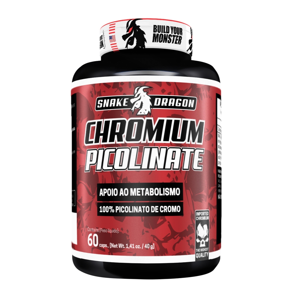 Chromium Picolinate, 60 Cápsulas - Snake Dragon em Oferta na Shopee