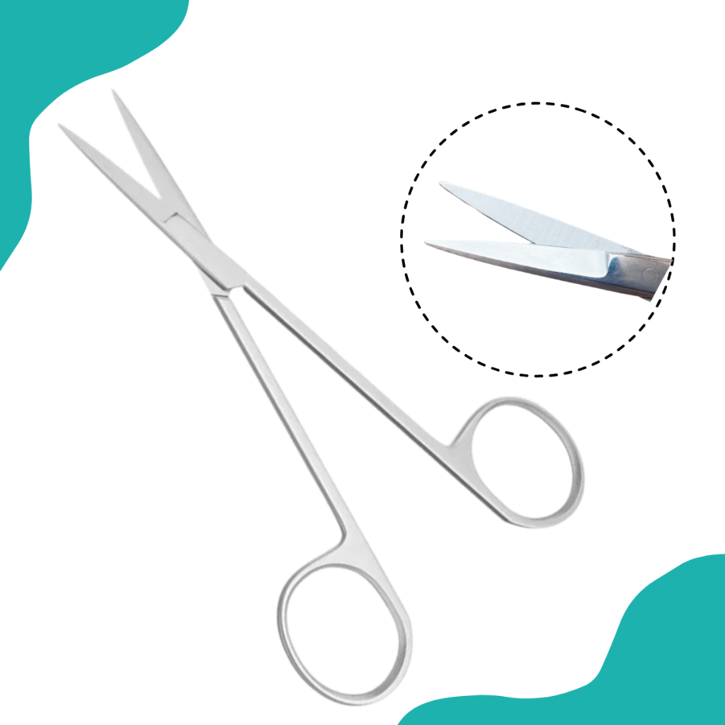 Tesoura Iris Reta Dissecaçao Estagio Sutura Aço Inoxidavel em Oferta na Shopee