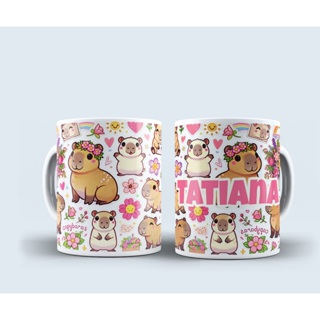 Caneca de capivara personalizada com nome material ceramica 325ml  lindo presente em Oferta na Shopee