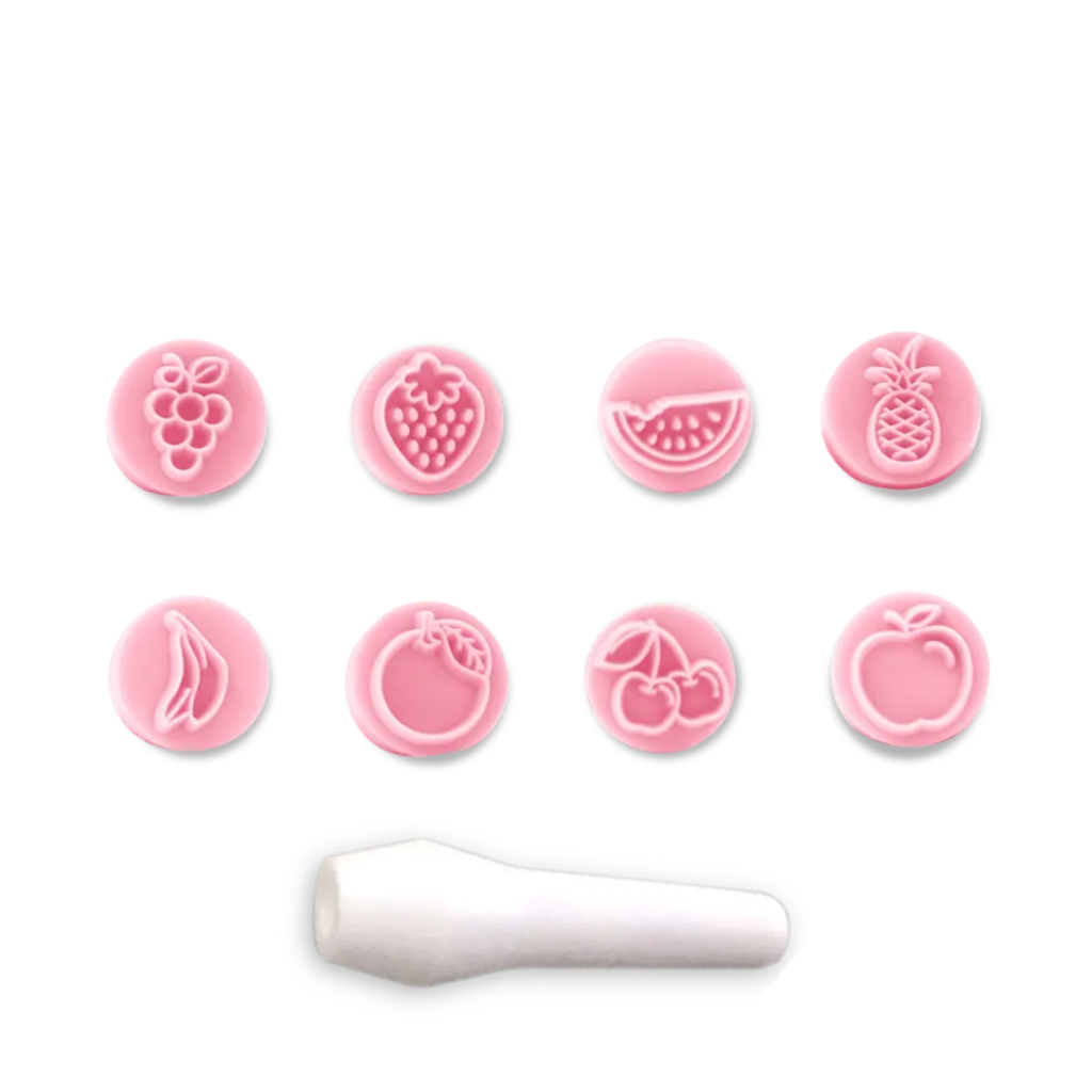 Kit Carimbo FRUTAS Para Brigadeiro Marcador Blue Star Desenho Para Docinho Massa Chocolate Doce E Confeitaria em Oferta na Shopee