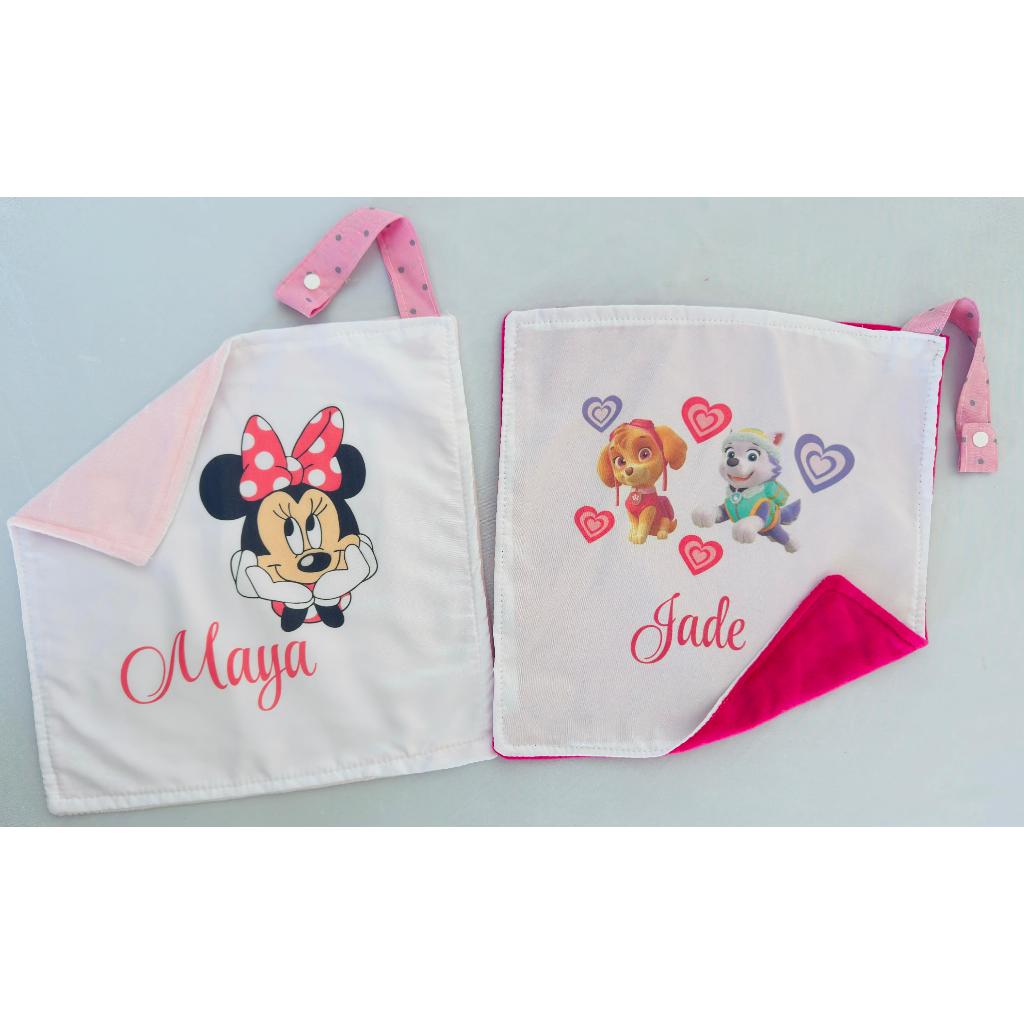 Kit  com 2 Naninhas Personalizadas com o nome do seu  Bebê  (Passar nome no chat na hora da compra)