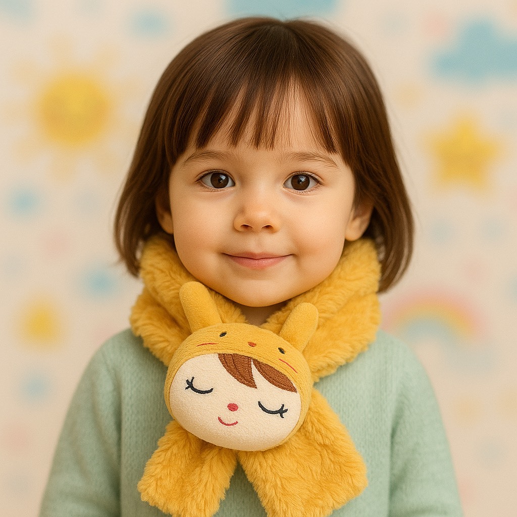 Cachecol Peluciado Infantil Bichinhos de Inverno Quentinho