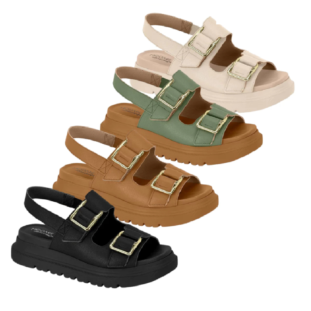 Sandália Papete Feminina Modare Ultra Conforto Tratorada Ortopédica Massageadora Original Leve