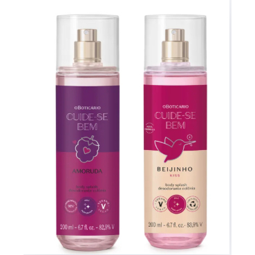 Combo 2 Itens Body Splash Desodorante Colônia Cuide-se Bem Amoruda 200ml +Body Splash Desodorante Colônia Beijinho — Oferta Verificada