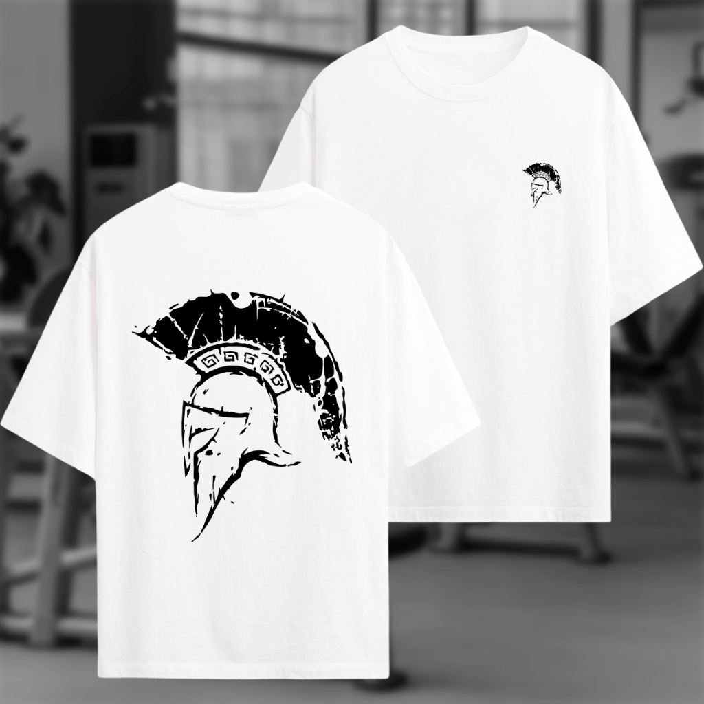 Camiseta Oversized Malha Premium 100% Algodão Guerreiro Espartano Gym Envio Rápido Promoção