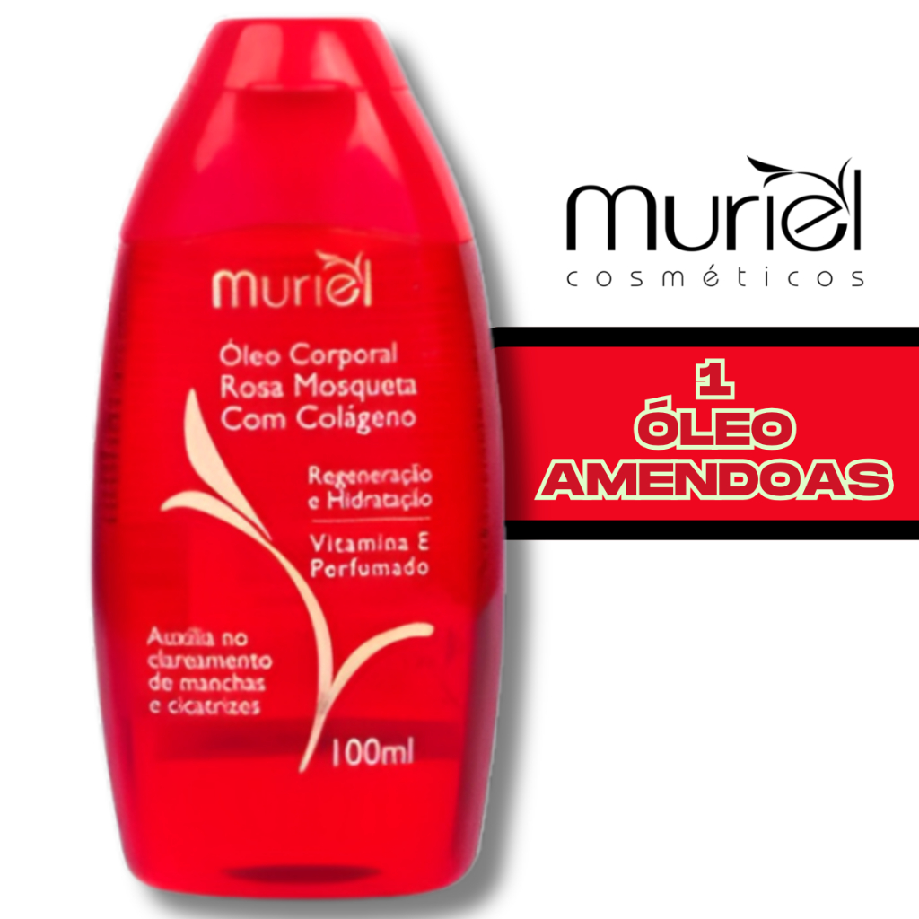 ÓLEO CORPORAL DE AMÊNDOAS 100ML MURIEL ORIGINAL em Oferta na Shopee