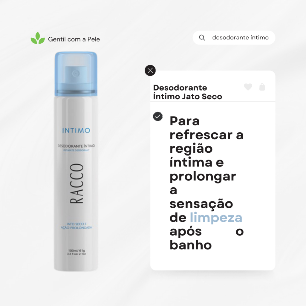 Desodorante Íntimo Jato Seco, 100ml em Oferta na Shopee