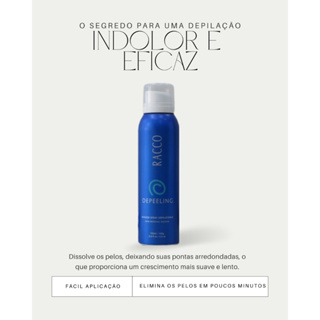 Mousse Spray Depilatório Depeeling Racco, 150ml em Oferta na Shopee