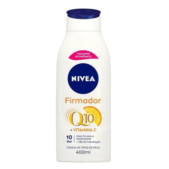 NIVEA Loção Deo‑Hidratante Firmador Q10 + Vitamina C – Pele Seca (400 mL) - Beauty