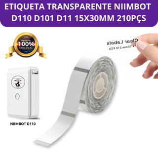 Etiqueta Transparente Niimbot 15x30mm D110 D101 D11 195 pçs em Oferta na Shopee