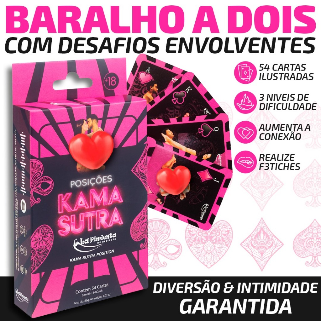 BARALHO A DOIS COM DESAFIOS ENVOLVENTES - KAMA SUTRA em Oferta na Shopee