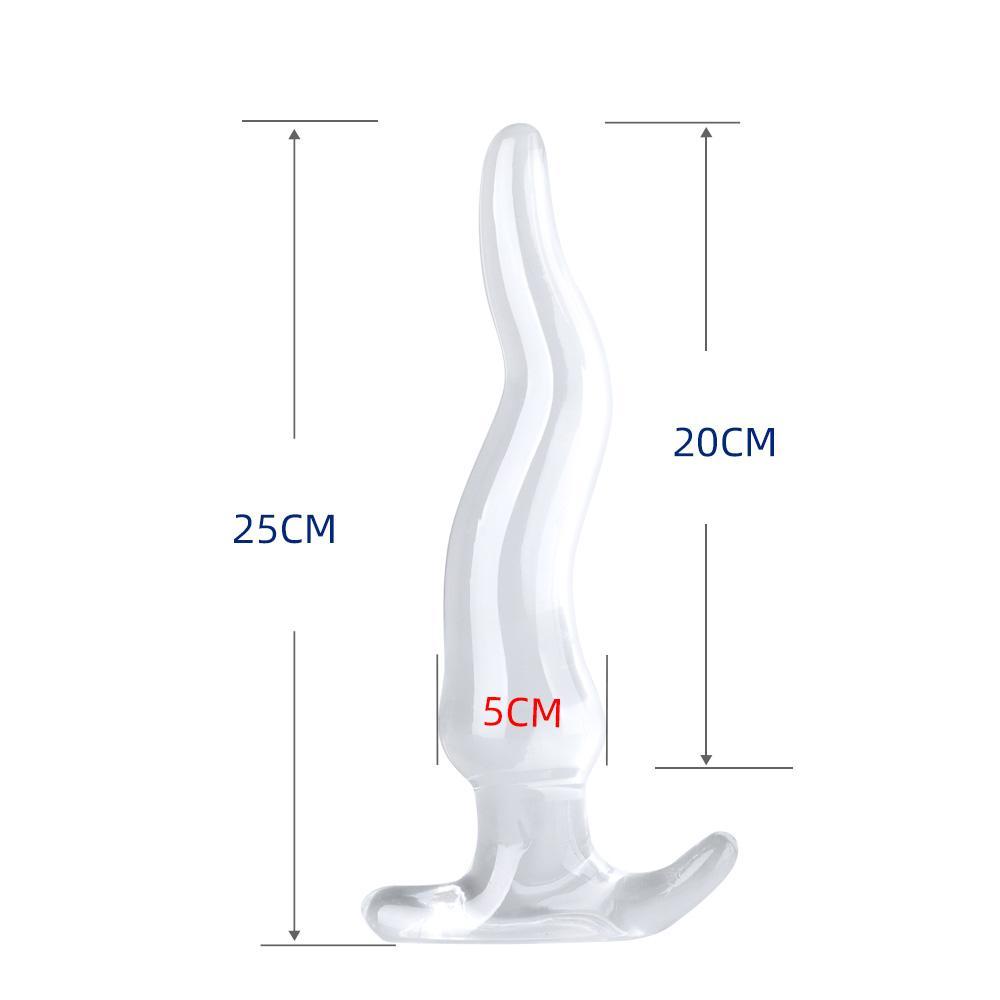 Pug Anal Silicone Gelly Transparente formato de chinfre 5* 25 cm em Oferta na Shopee