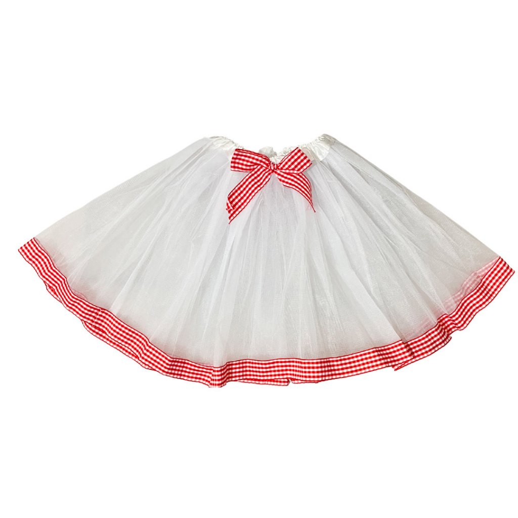 Saia Noiva Caipira 43cm Xadrez Adulto Fantasia Festa Junina