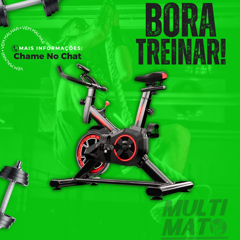 Bicicleta Spinning Ergométrica Para Exercícios Com Monitor Profissional Sport Suporta até 120kg + Garrafa