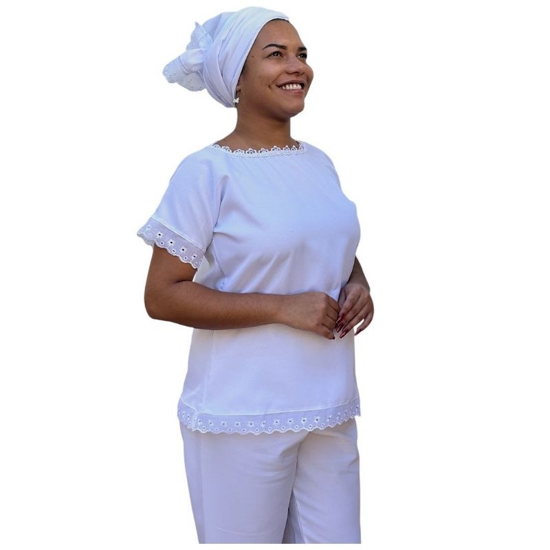 Camisu Feminino Umbanda E Candomblé Em Oxford Premium  Do PP Ao Plus Size - Afro Chique cód 012