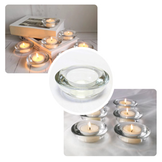 Kit 2/4/6 Castiçal de Vidro Redondo Porta Vela Pequeno Suporte Decoração Lembrancinha em Oferta na Shopee