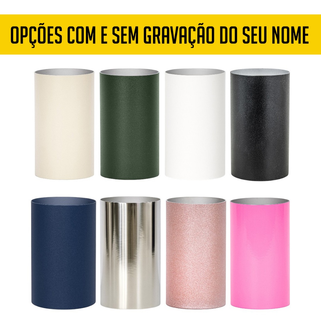 Copo Cuia Tereré Redondo 100% Inox 310ml Diversas Cores em Oferta na Shopee